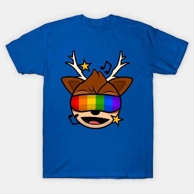 Rainbow Reindeer Ecstatica T-Shirt by MOULE